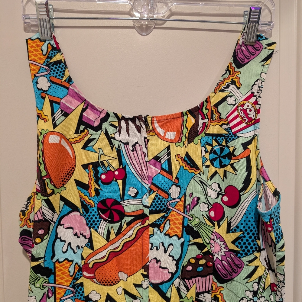 Folter Good Enough to Eat A-Line Vibrant Multicolor Sleeveless Dress XL - Picture 7 of 8